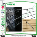 Supermercado Slat Wall Display Hooks con acabado cromado